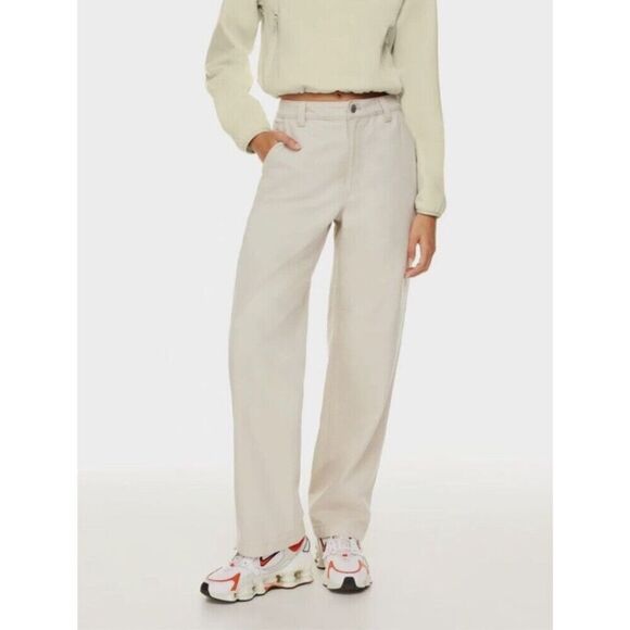 Aritzia TNA Greenwich High-waisted carpenter twill Pants Size 0 - Picture 3 of 12